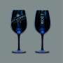 1x Moet Chandon champagne glass real glass blue