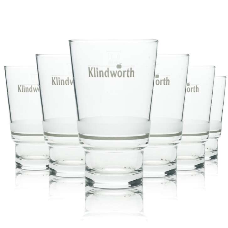 6x Klindworth juice glass 0.3l tumbler stacking bar glasses fruit soda gastro bar