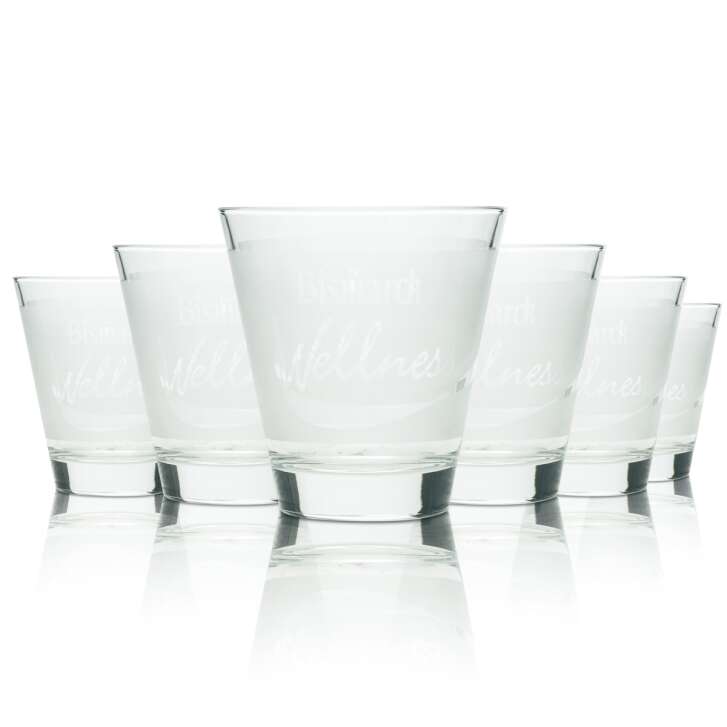 6x Bismarck spring water glass 0.15l tumbler wellness gastro glasses drinking glass bar