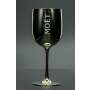 1x Moet Chandon Champagne glass acrylic glass gold plastic