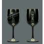 1x Moet Chandon Champagne glass acrylic glass gold plastic