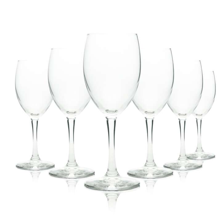 6x Teinacher Water Glass 0,2l Flute Gastro Goblet Glasses Mineral Water Hotel Bar