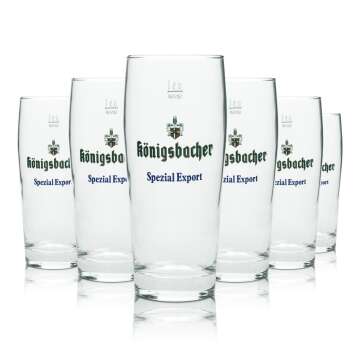 6x Königsbacher beer glass 0,5l mug special export...