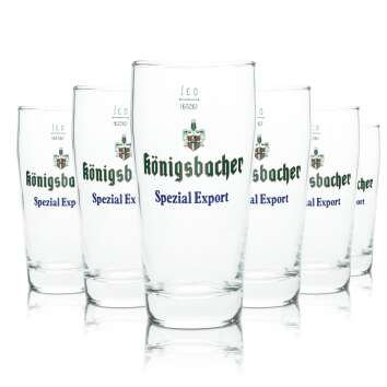 6x Königsbacher beer glass 0,3l Willi mug special...