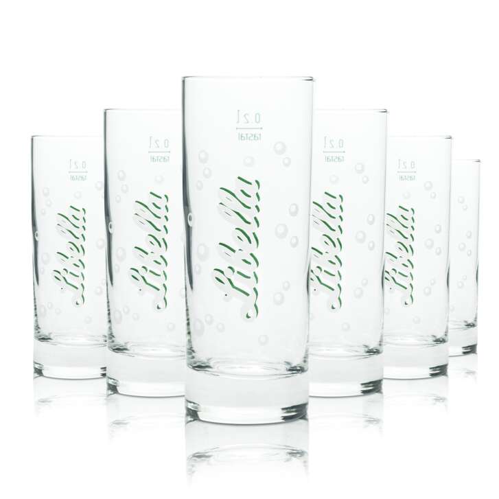 6x Libella lemonade glass 0,2l Tinabecher Rastal retro collector glasses edition bar