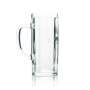 6x Paulaner beer glass 0,4l mug Moldau Seidel Sahm handle glasses mugs Beer