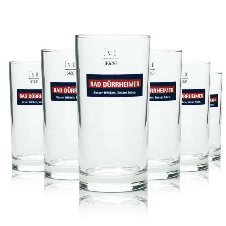 6x Bad Dürrheimer water glass 0,2l mug Rastal drinking glasses Gastro Hotel Juice