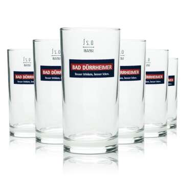 6x Bad Dürrheimer water glass 0,2l mug Rastal...