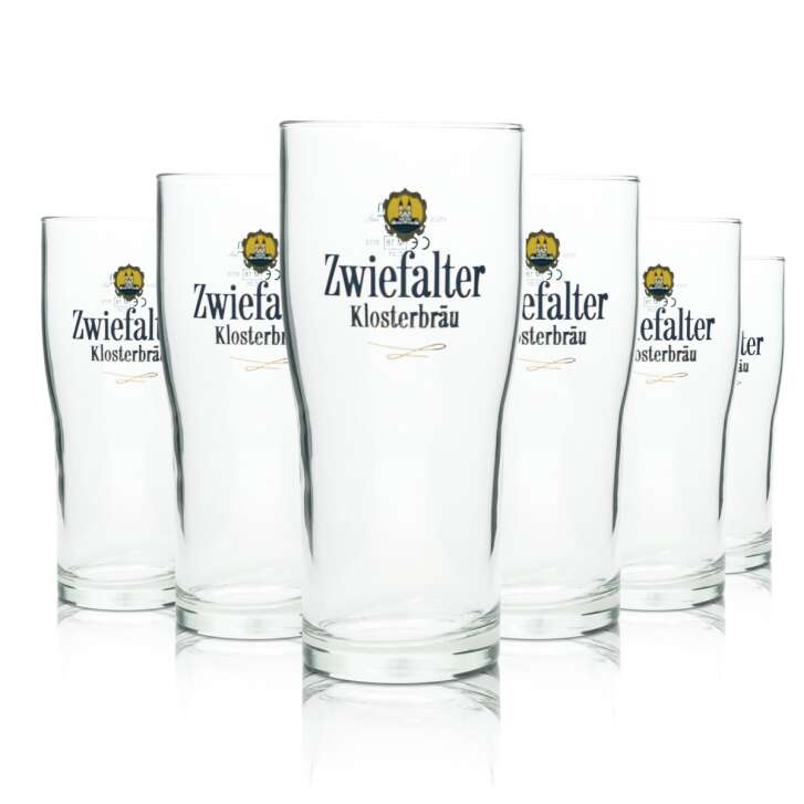 6x Zwiefalter beer glass 0,5l mug Brewhouse Sahm Willi glasses Pils Export Beer