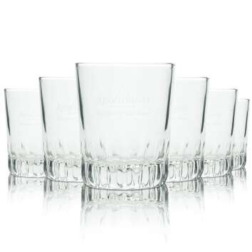 6x Apollinaris Water Glass 0.2l Tumbler Relief Contour...