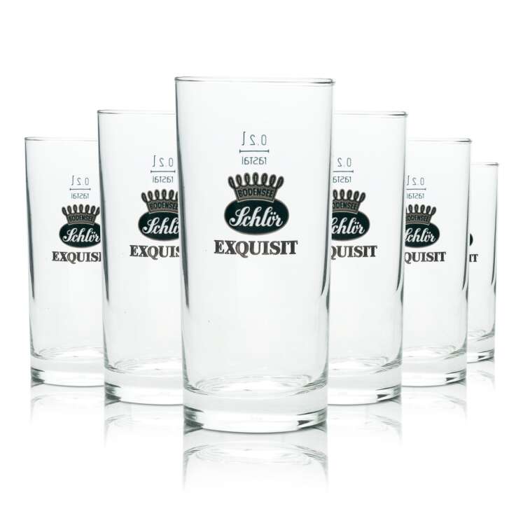 6x Schlör juice glass 0,2l tumbler "Exquisit" Rastal drinking glasses Gastro Retro Bar