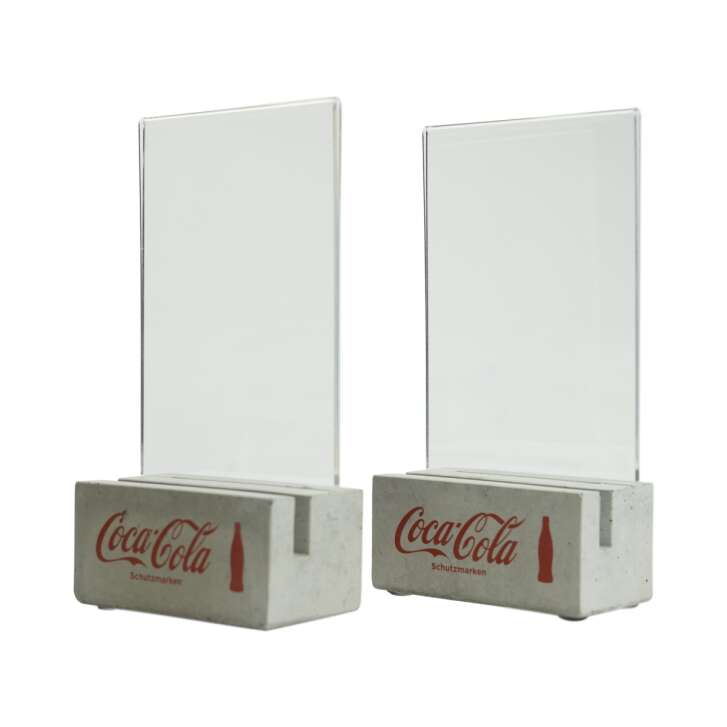 2x Coca Cola table display menu card holder gastro pub drinks food