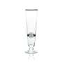 6x Warsteiner beer glass 0.25l goblet gold rim pilsner glasses tulip stemmed glass brewer