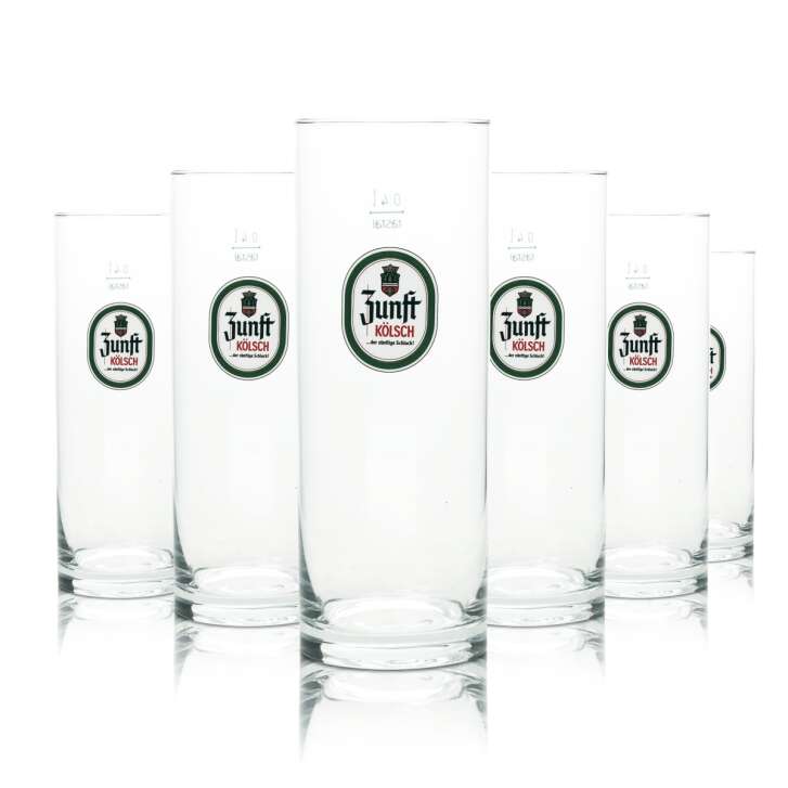 12x Guild Beer Glass 0,4l Kölsch Stange Mug Rastal Glasses Pils Cologne Beer Bar