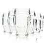 6x Kozel beer glass 0,3l mug relief Ritzenhoff Seidel handle glasses Czech Republic