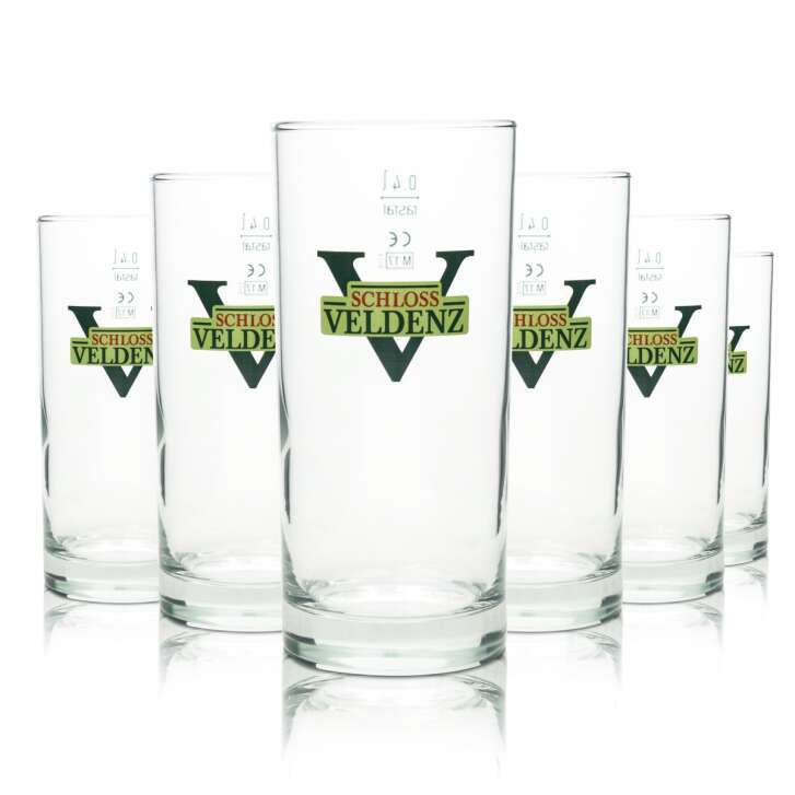 6x Schloss Veldenz juice glass 0,4l Amsterdam Rastal Gastro Hotel glasses