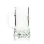 6x Porter beer glass 0,4l mug relief Rastal Seidel handle glasses Pils Export Bar