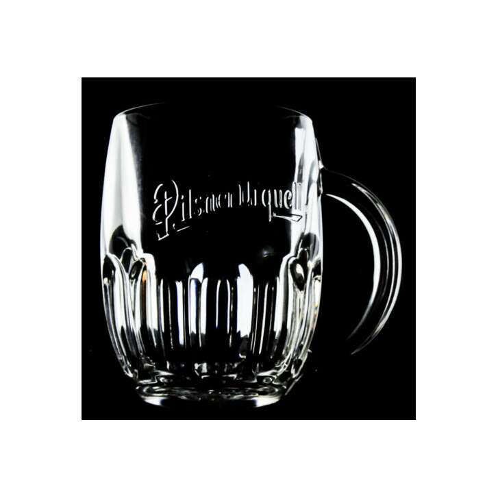 Pilsner Urquell beer glass 0,5l mug relief Sahm Seidel Henkel glasses Pils Export
