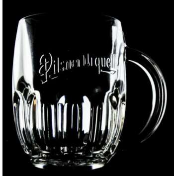 Pilsner Urquell beer glass 0,5l mug relief Sahm Seidel...