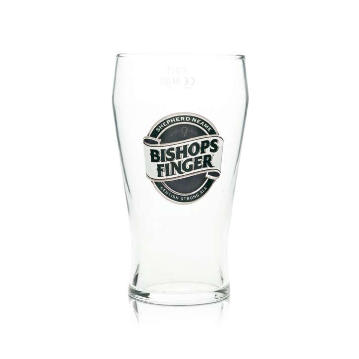 Bishops Finger Beer Glass 0,5l Mug Pint Shepherd Neame Glasses Beer Ale One