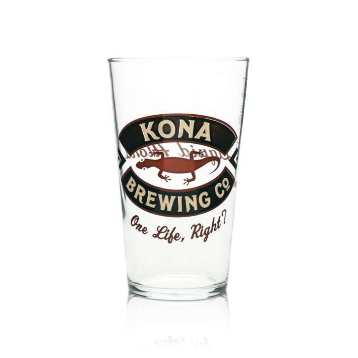 Kona Beer Glass 0,5l Pint Mug Hawaii Beer Craft Glasses Brewery Aloha Willi