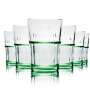 6x Bacardi Rum glass green Longdrink stackable 36cl