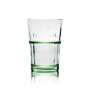 6x Bacardi Rum glass green Longdrink stackable 36cl
