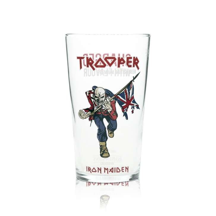 Trooper Beer Glass 0,5l Pint Mug Iron Maiden Robinson Glasses UK England
