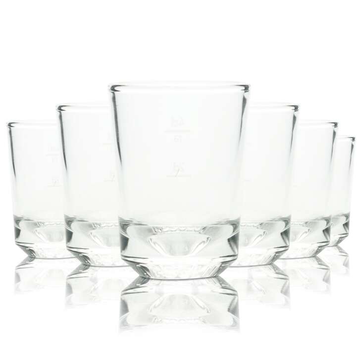 6x Absolut Vodka Glass 4cl Grcic Shot Glasses Short Schnapps Stamper Gastro Oak