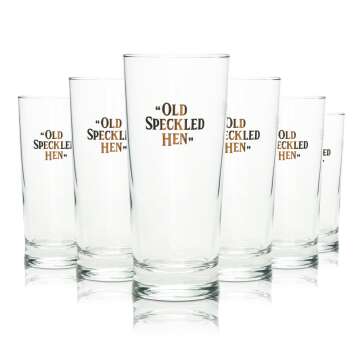 6x Old Speckled Hen Senator Beer Glass 0,3l Mug 1/2 Pint...