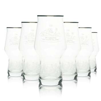 6x Brasserie Du Mont Blanc Beer Glass 0.5l Mug Craft...