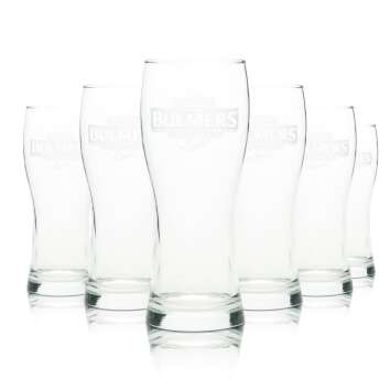 6x Bulmers Beer Glass 0,25l Mug Light Rastal Goblet...