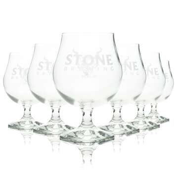 6x Stone Brewing Beer Glass 0,3l Goblet Craft Beer...