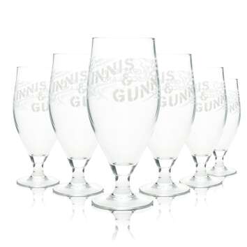 6x Innis & Gunn Beer Glass 0.5l Goblet Pint Craftbeer...