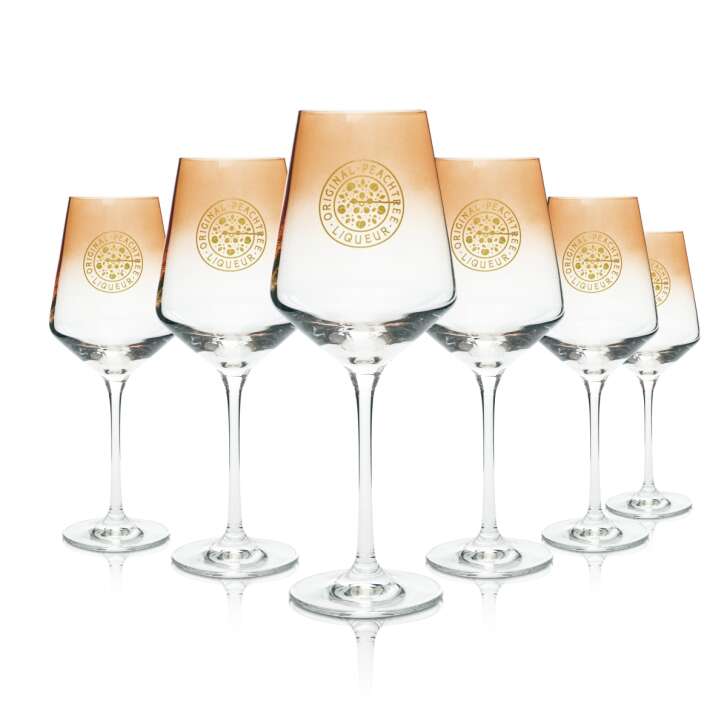 6x Peachtree Glass 0,35l Wine De Kuyper Aperitif Glasses Aperol Cocktail Longdrink