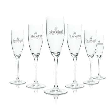 6x Fürst von Metternich sparkling wine glass 0.1l...
