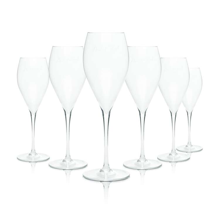 6x Bruno Paillard champagne glass 0.1l flute champagne glasses Prosecco stemmed glass Brut