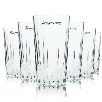6x Tanqueray Gin Glass 0,4l Longdrink Relief Cocktail...
