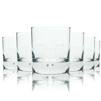 6x Jack Daniels whiskey glass tumbler Gentleman Jack...