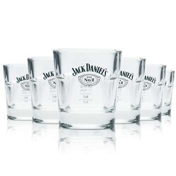 6x Jack Daniels Whiskey Glass 0.2l Tumbler Glasses Old...