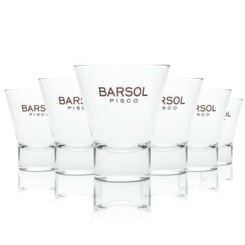 6x Barsol Pico Sour Glass 0,25l Tumbler Cocktail Glasses...