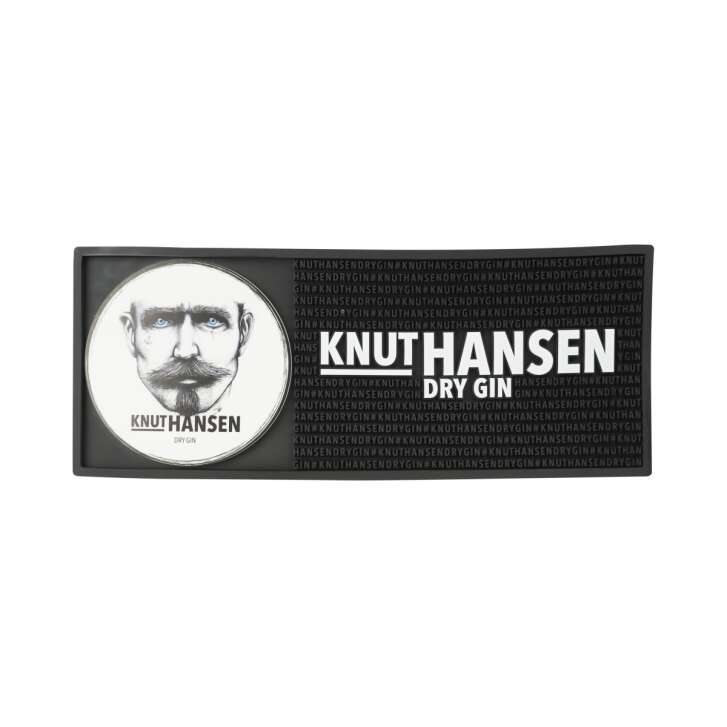 XL Knut Hansen Gin Bar Mat Rubber Black 50x20cm Runner Glass Drip Mat