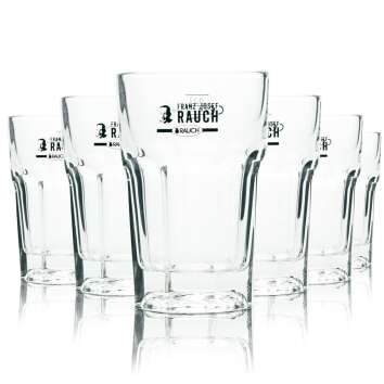 6x Franz Josef Rauch juice glass 0.2l long drink cocktail...