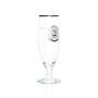 6x Flensburg Beer Glass 0.3l Goblet Noble Light Gold Rim Sahm Tulip Glasses Beer