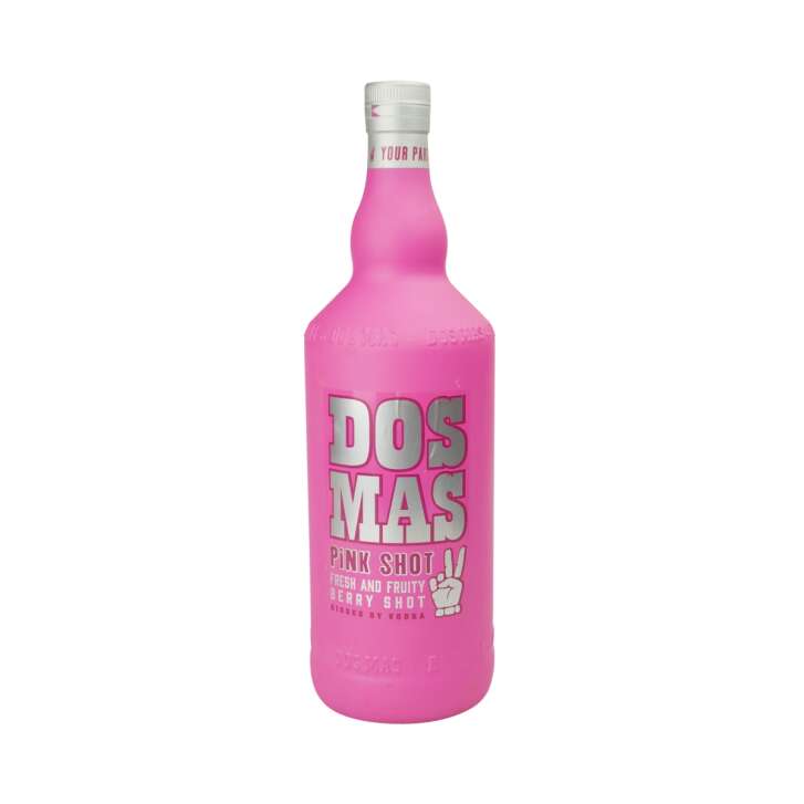XL Dos Mas Liqueur Show Bottle 1.75 L Pink EMPTY Display Dummy Decorative Bottle Bar