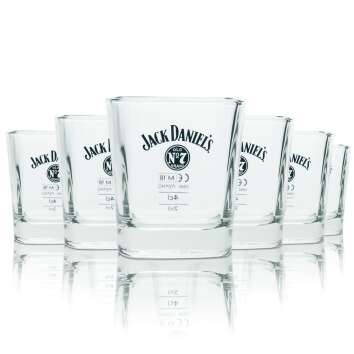 6x Jack Daniels Glass 0.24l Whiskey Tumbler No. 7 Glasses...