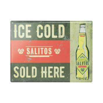 Salitos beer tin sign 40x30cm "Ice Cold Sold...
