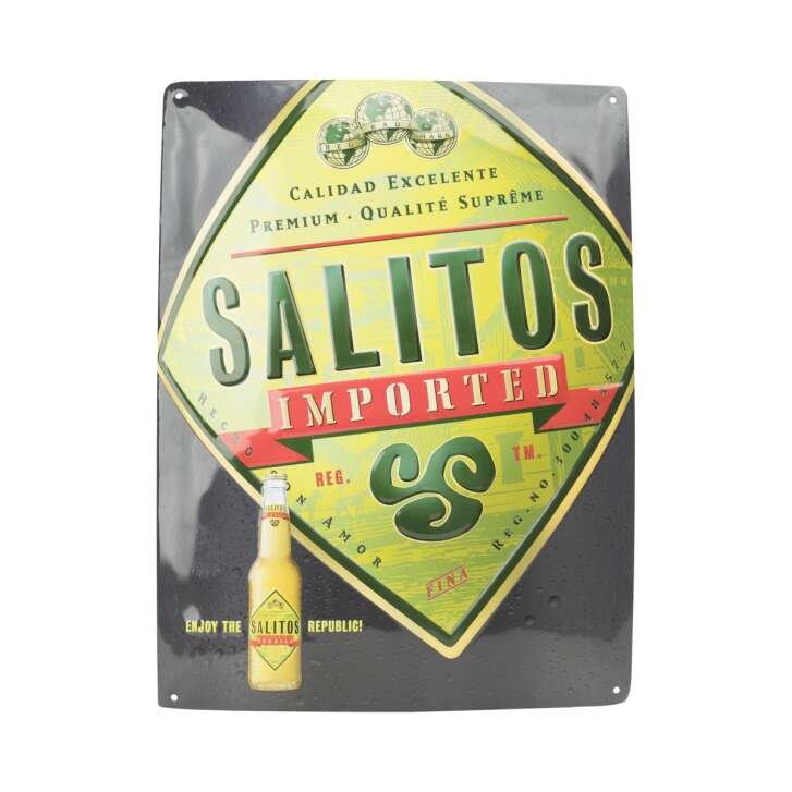 Salitos beer tin sign 40x30cm "Imported" black bottle wall advertising bar