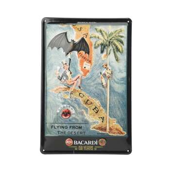 Bacardi Rum tin sign 30x20cm "Flying From The...
