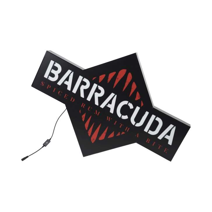 Baracuda Rum illuminated sign DEFECT 80x60 LED sign advertising board wall decoration